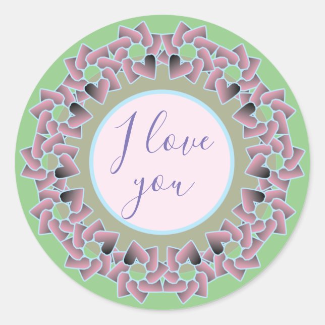 Rond Comfortable and pretty  classic round sticker (Devant)