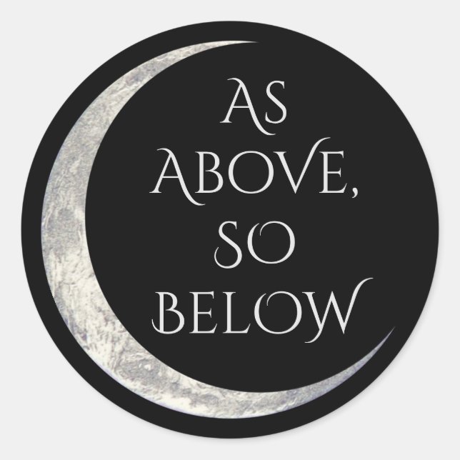Rond Comme ci-dessus So Below sticker (Devant)