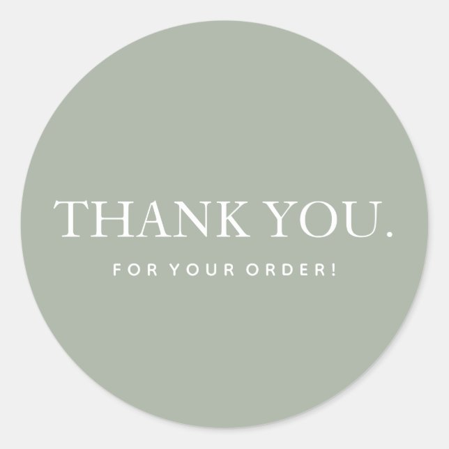 Rond Conception simple et moderne de Merci Sticker (Devant)