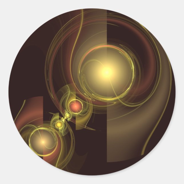 Rond Connexion intime Sticker Abstrait Art Round (Devant)