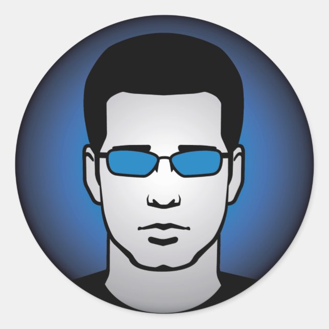 Rond Cool Chris Head Sticker (Devant)