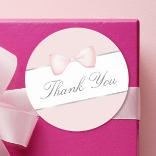 Rond Coquette arc rose merci sticker