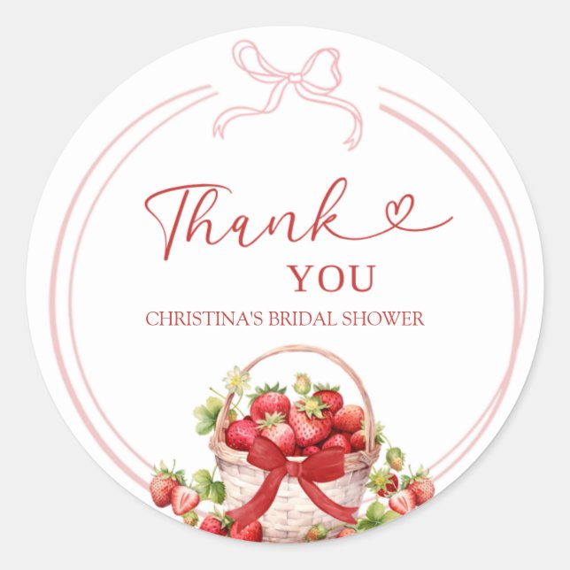 Rond Coquette Berry In Love Sticker Merci (Devant)