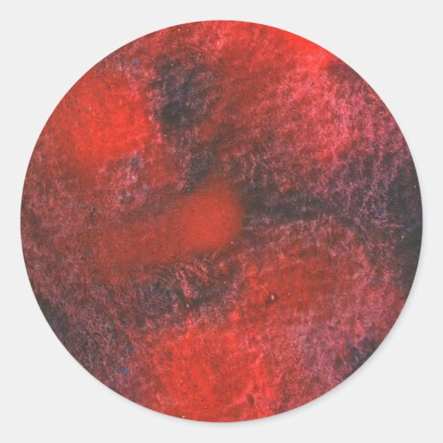 Rond "Cosmos Red" Résumé Sticker Design (Devant)