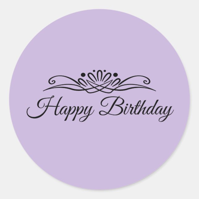 Rond Couleur de tendance - Sticker d'anniversaire viole (Devant)