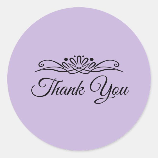 Rond Couleur de tendance - Sticker Merci violet doux (Devant)
