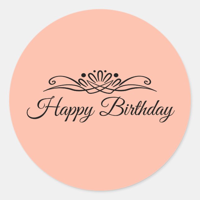 Rond Couleur de tendance - Sticker pour Anniversaire Pe (Devant)