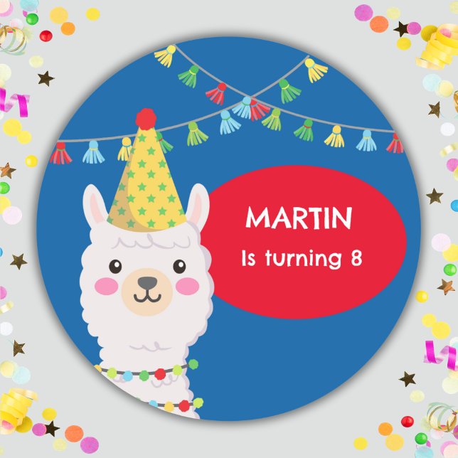 ROND COULEURS PRIMAIRES CARRÉ STICKER LAMA CUMÉ (Créateur téléchargé)