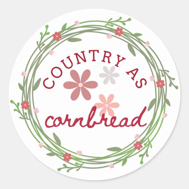 Rond Country as Cornbread Sticker (Devant)