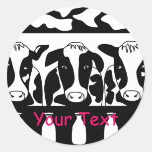 Rond Cow Business Sticker