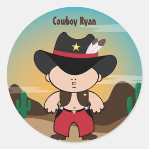 Rond Cowboy avec Sticker casquette shérif