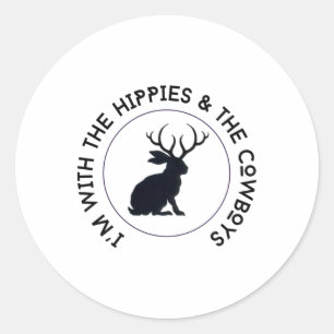 Rond Cowboys - Sticker de police noir