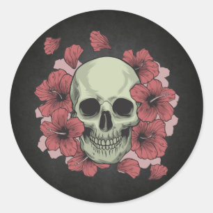 Rond Crâne floral Dia de los Muertos   Sticker
