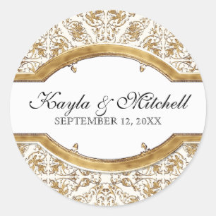 Rond Cravate noire Elégance 2, Sticker à couplage d'or