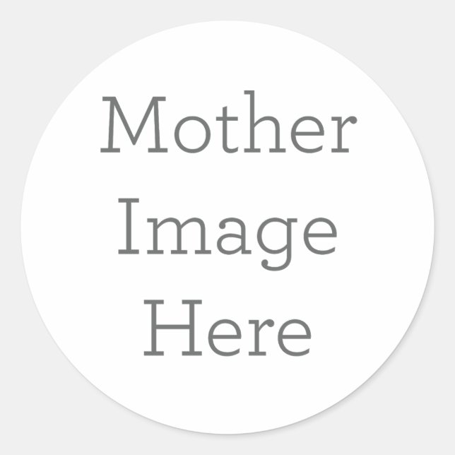 Rond Créez votre propre Mère Image Sticker cadeau (Devant)