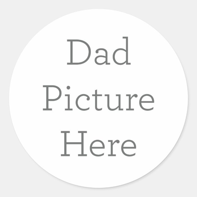 Rond Créez votre propre photo de papa Sticker cadeau (Devant)