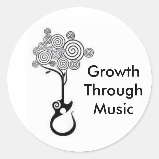 Rond Croissance grâce à un Sticker de musique (Devant)