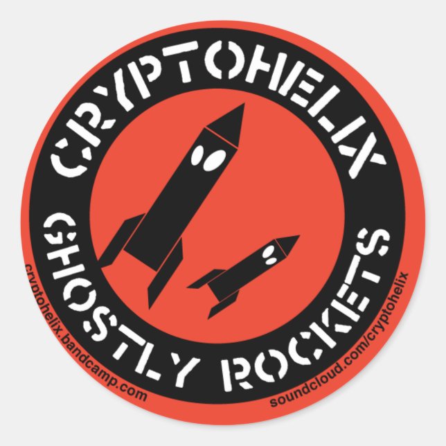 Rond Cryptohelix - sticker Ghosts Rockets (Devant)