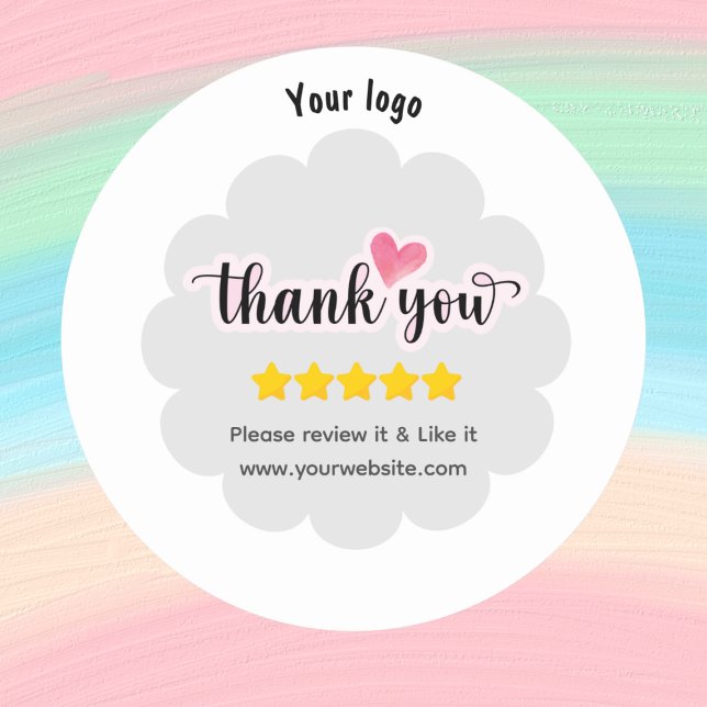 Rond Curte Réviser comme il Merci entreprise Sticker (Créateur téléchargé)
