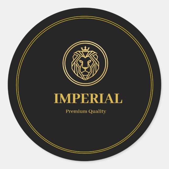 Rond Custom Premium Round Business Logo Sticker (Devant)