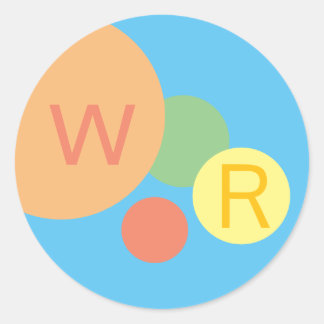 Rond custom Sticker pastel rainbow confetti circles fun