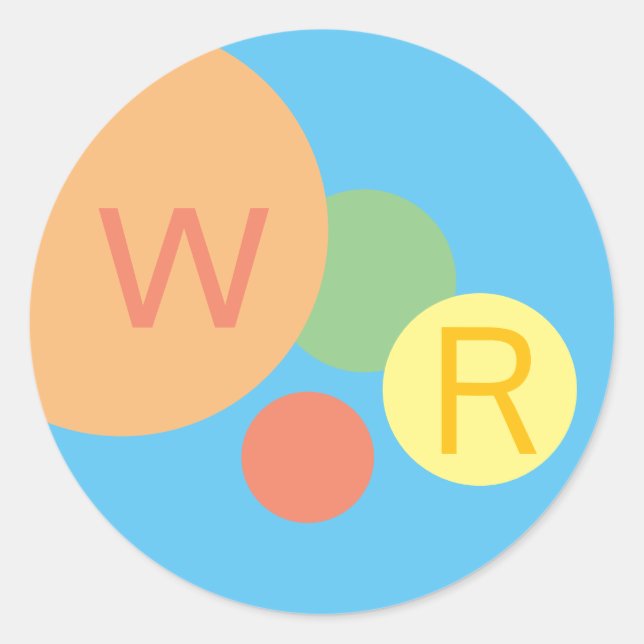 Rond custom Sticker pastel rainbow confetti circles fun (Devant)