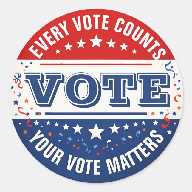 Rond Custom Vote Sticker (Devant)