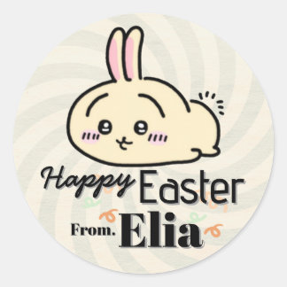 Rond cute bunny easter Sticker