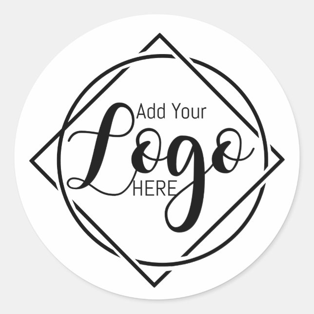 Rond Cute Logo Custom Business Sticker | Personalised  (Devant)