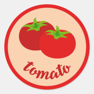 Rond Cute tomate légume aliment végétal sticker