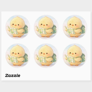 Rond Cute Travel Alma Chick Sticker