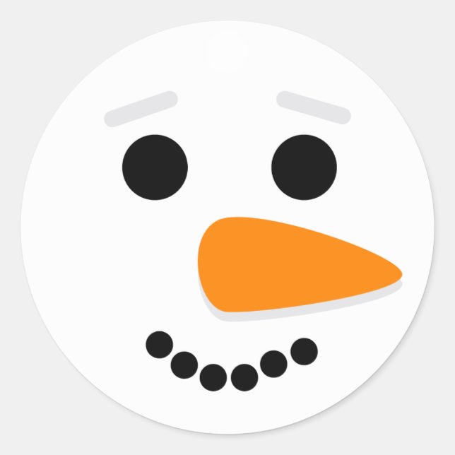 Rond Cuties Frostman Snowman Joyeux Sticker de Noël (Devant)