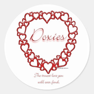 Rond Dachshund True Love - Sticker