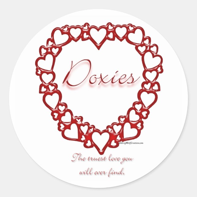 Rond Dachshund True Love - Sticker (Devant)