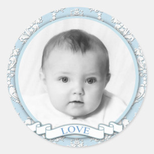Rond Damask Love_Your Photo Sticker