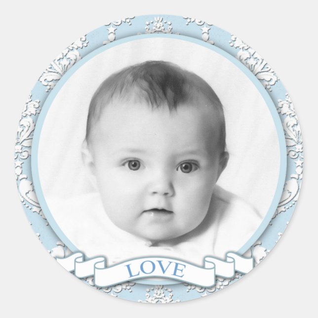 Rond Damask Love_Your Photo Sticker (Devant)