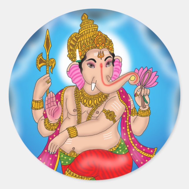 Rond Dancing Ganesha Sticker  (Devant)