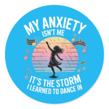 Dancing Through Anxiety Mental Health Sticker