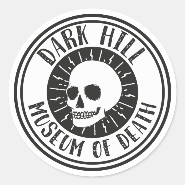 Rond Dark Hill Museum of Death Sticker crâne (Devant)