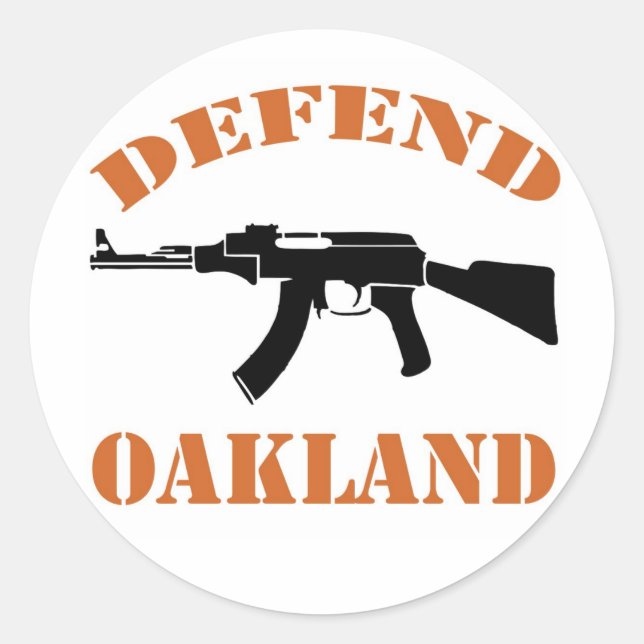 Rond Défendre Oakland Sticker (Devant)