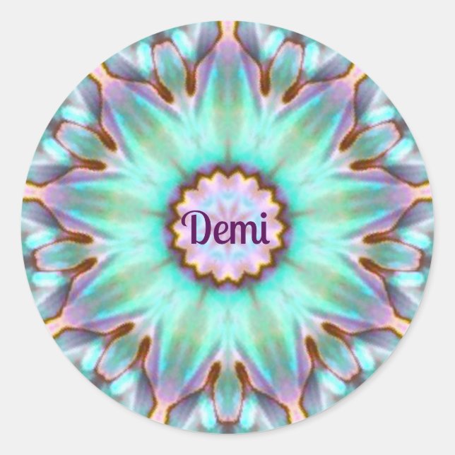 Rond DEMI ~ Sticker Paua Shell personnalisé ~ (Devant)