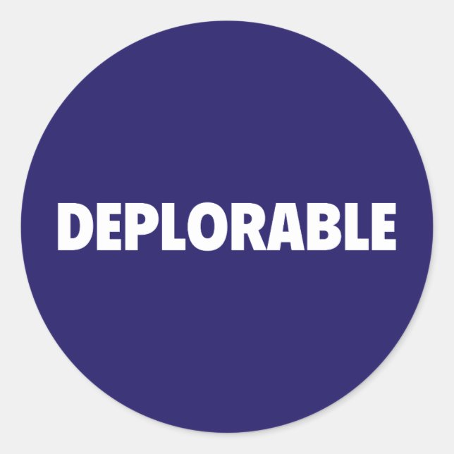 Rond Déplorable Sticker Pinback, partisan de Trump (Devant)