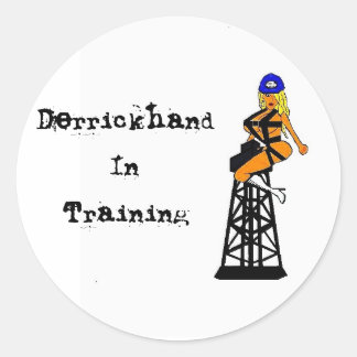 Rond Derrickhand Dans L'Entraînement Sticker Casquette 