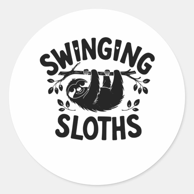 Rond Des Fentes À Balancer S'Accrochent Là Sticker (Devant)