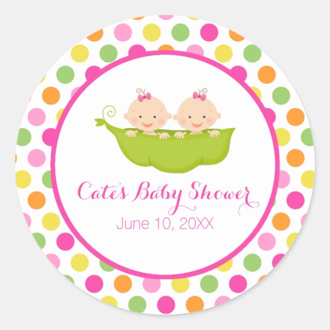 Rond Deux pois dans un morceau, Sticker à points Polka (Devant)