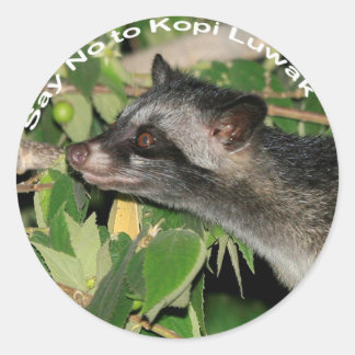 Rond Dites non à Kopi Luwak Sticker