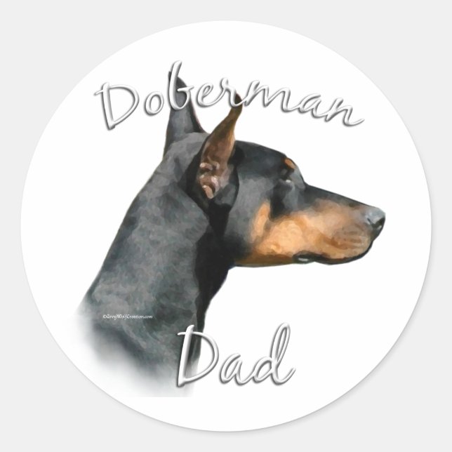 Rond Doberman noir - Sticker (Devant)