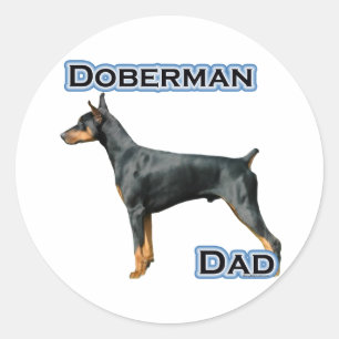 Rond Doberman Pinscher Dad 4 - Sticker