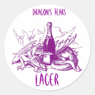 ROND DRAGON'S TEARS ~ STICKER ~ GREAT HOME BREW ÉTIQUET