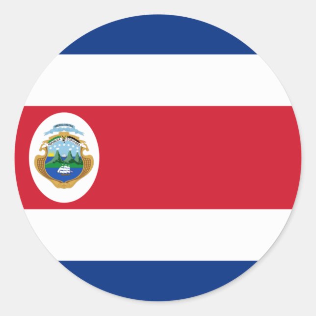 Rond Drapeau Costa Rica Sticker (Devant)